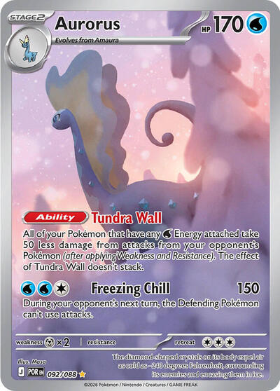 Aurorus - 092/088 - ME03: Perfect Order Pokémon spoiler