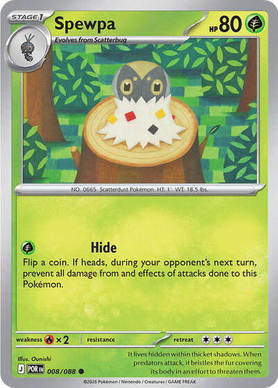 Spewpa - 008/088 - ME03: Perfect Order Pokémon spoiler
