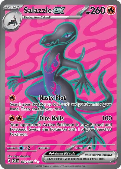 Salazzle ex - 101/088 - ME03: Perfect Order Pokémon spoiler