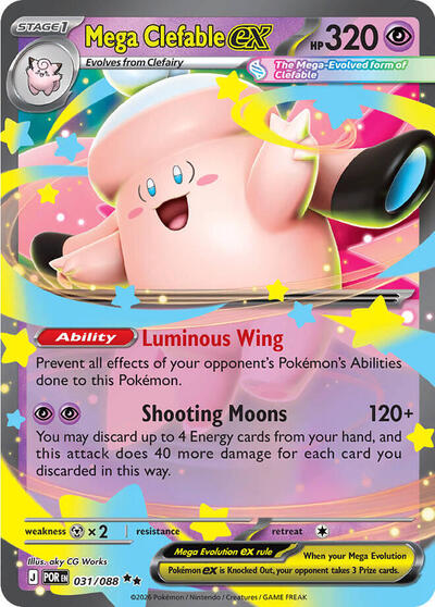 Mega Clefable ex - 031/088 - ME03: Perfect Order Pokémon spoiler