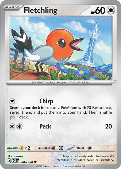 Fletchling - ME03: Perfect Order Pokémon spoiler