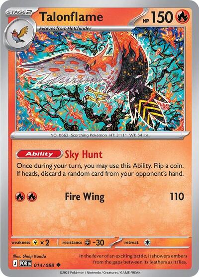 Talonflame - 014/088 - ME03: Perfect Order Pokémon spoiler