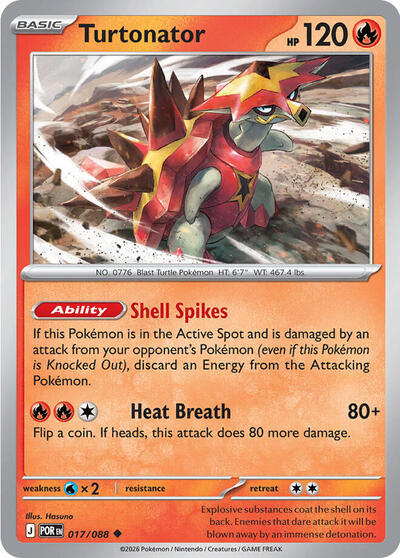 Turtonator - ME03: Perfect Order Pokémon spoiler