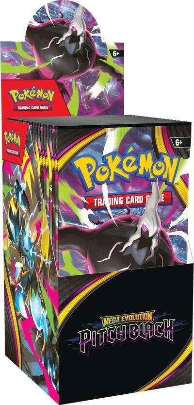 Pitch Black Half Booster Boxes - ME05: Pitch Black Pokémon spoiler