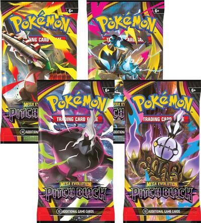 Pitch Black Booster Pack Art Bundle [Set of 4] - ME05: Pitch Black Pokémon spoiler