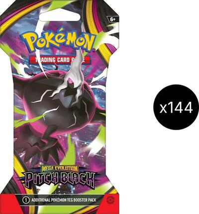 Pitch Black Sleeved Booster Case - ME05: Pitch Black Pokémon spoiler
