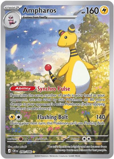 Ampharos - 090/086 - ME04: Chaos Rising Pokémon spoiler