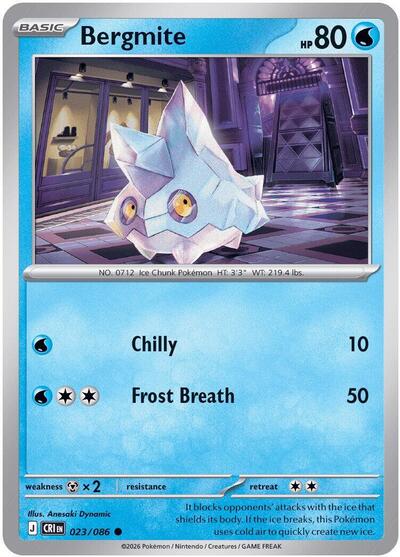 Bergmite - ME04: Chaos Rising Pokémon spoiler