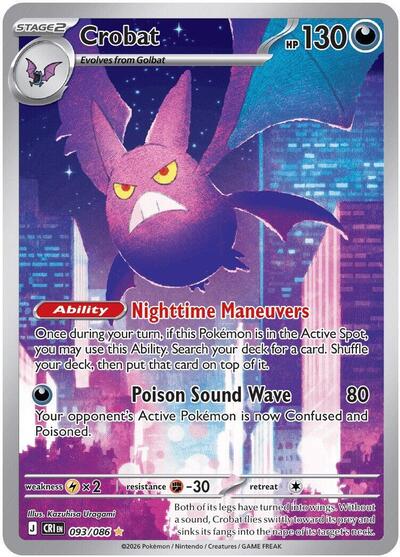 Crobat - 093/086 - ME04: Chaos Rising Pokémon spoiler