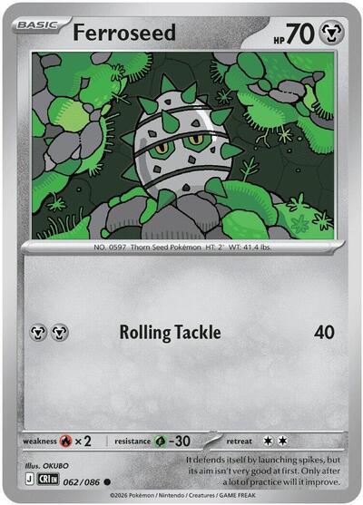 Ferroseed - ME04: Chaos Rising Pokémon spoiler