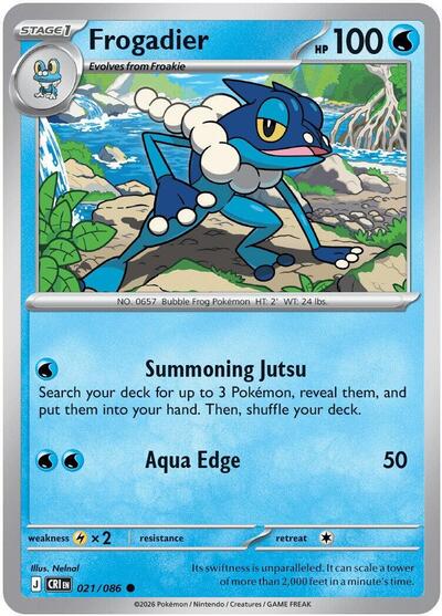 Frogadier - 021/086 - ME04: Chaos Rising Pokémon spoiler