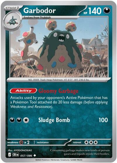 Garbodor - ME04: Chaos Rising Pokémon spoiler