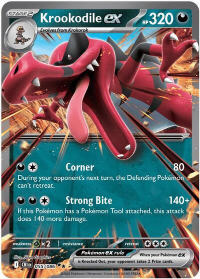 Krookodile ex - ME04: Chaos Rising Pokémon spoiler