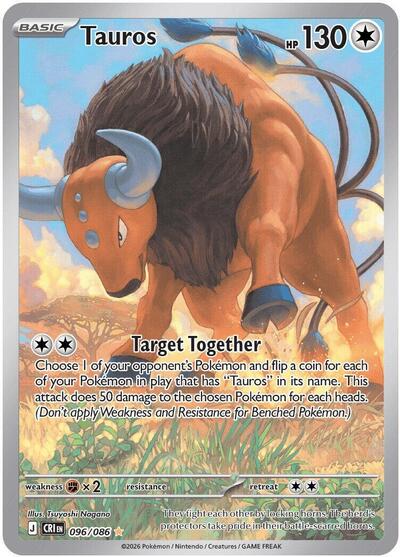 Tauros - 096/086 - ME04: Chaos Rising Pokémon spoiler