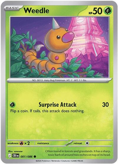 Weedle - ME04: Chaos Rising Pokémon spoiler