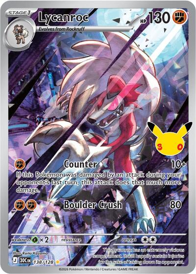 Lycanroc - ME: 30th Celebration Pokémon spoiler