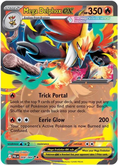 Mega Delphox ex - ME05: Pitch Black Pokémon spoiler