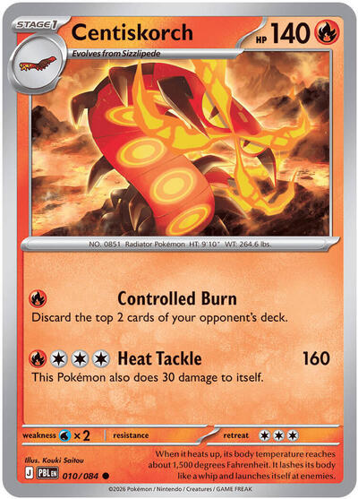Centiskorch - ME05: Pitch Black Pokémon spoiler