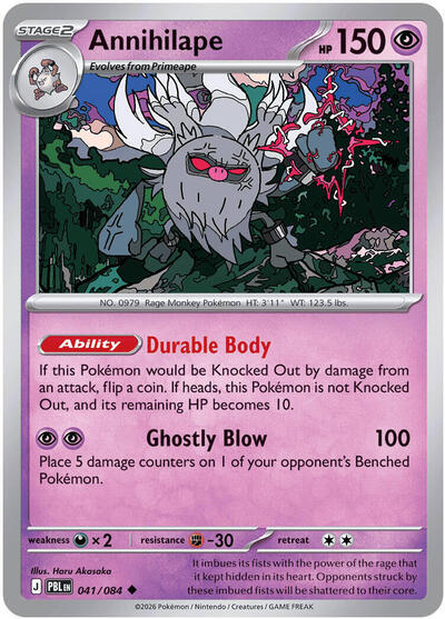 Annihilape - ME05: Pitch Black Pokémon spoiler