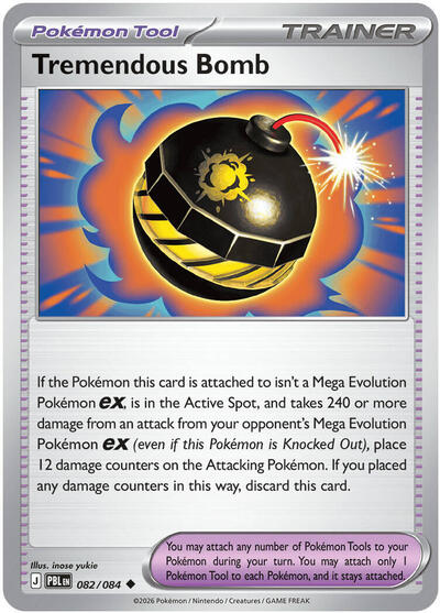 Tremendous Bomb - 082/084 - ME05: Pitch Black Pokémon spoiler