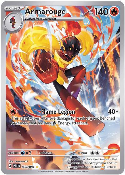 Armarouge - 086/084 - ME05: Pitch Black Pokémon spoiler