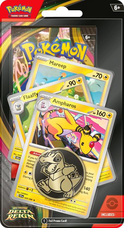 Delta Reign Premium Checklane Blister [Ampharos Line] - ME06: Delta Reign Pokémon spoiler