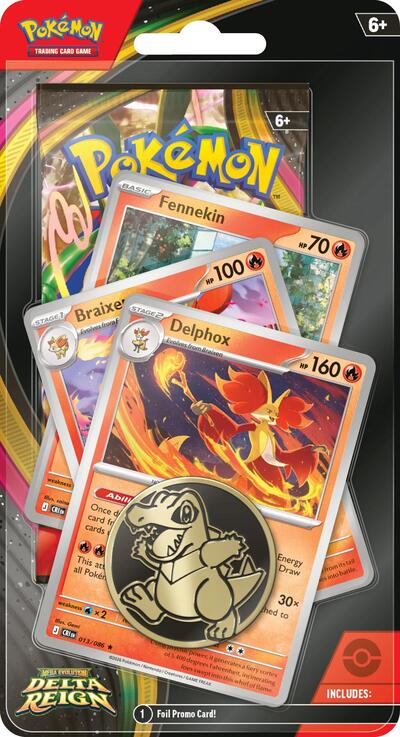 Delta Reign Premium Checklane Blister [Delphox Line] - ME06: Delta Reign Pokémon spoiler