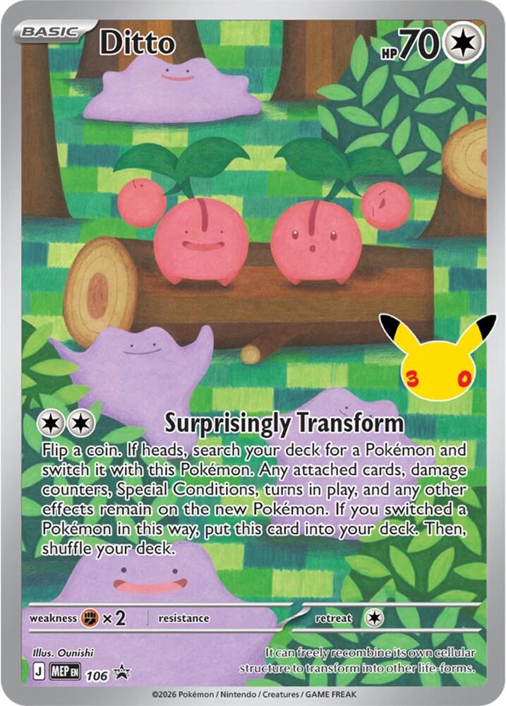 Ditto - 106 (30th Celebration) - Pokémon card