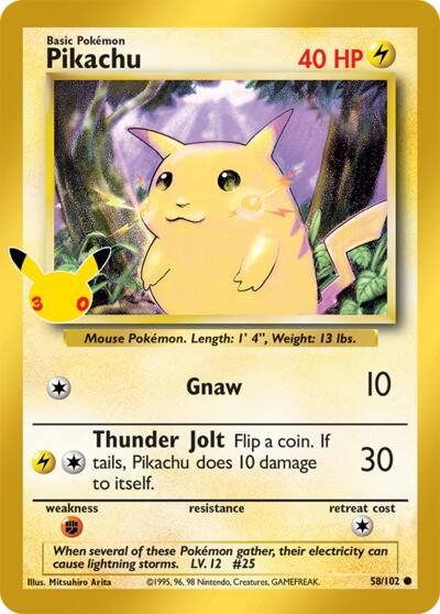 Pikachu - ME: 30th Celebration Classic Collection Pokémon spoiler