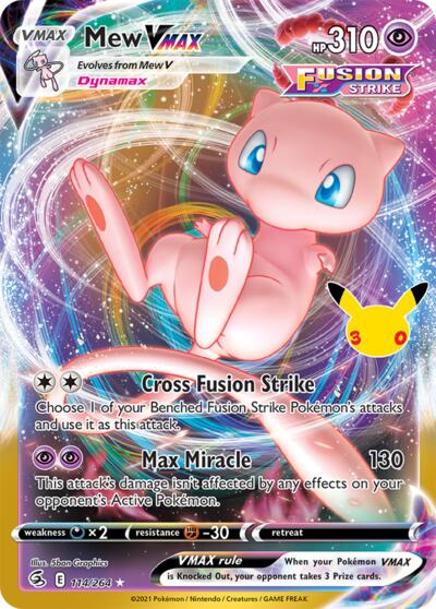 Mew VMAX - ME: 30th Celebration Classic Collection Pokémon spoiler