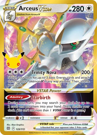 Arceus VSTAR - ME: 30th Celebration Classic Collection Pokémon spoiler