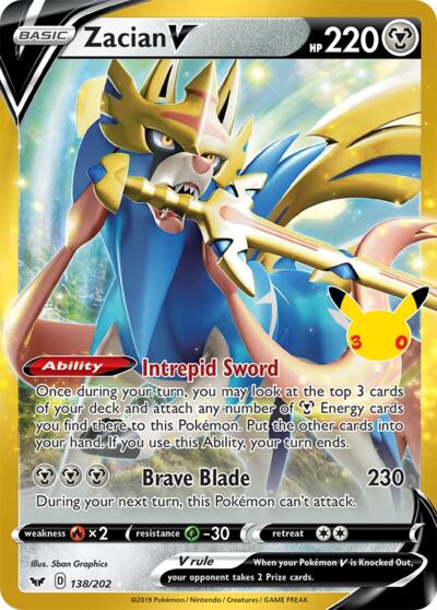 Zacian V - ME: 30th Celebration Classic Collection Pokémon spoiler