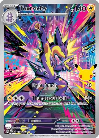 Toxtricity - 134/128 - ME: 30th Celebration Pokémon spoiler