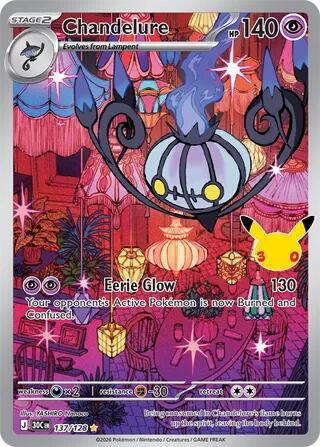 Chandelure - 137/128 - ME: 30th Celebration Pokémon spoiler