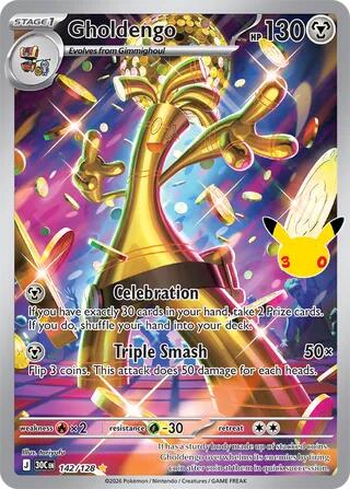 Gholdengo - 142/128 - ME: 30th Celebration Pokémon spoiler