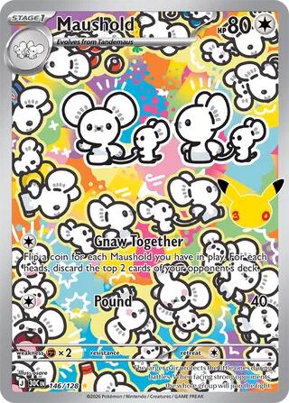 Maushold - 146/128 - ME: 30th Celebration Pokémon spoiler
