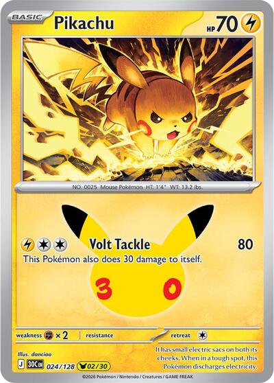 Pikachu - 024/128 - ME: 30th Celebration Pokémon spoiler
