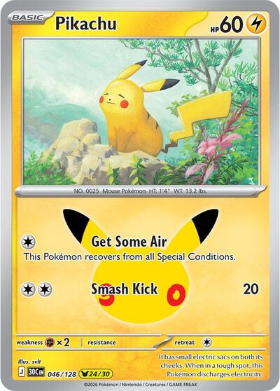 Pikachu - 046/128 - ME: 30th Celebration Pokémon spoiler