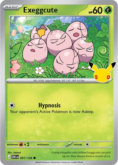 Exeggcute - ME: 30th Celebration Pokémon spoiler