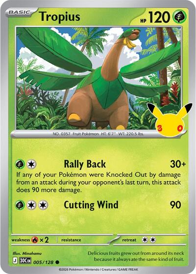 Tropius - ME: 30th Celebration Pokémon spoiler