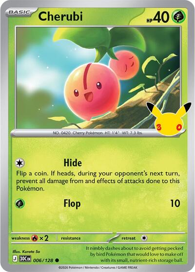 Cherubi - ME: 30th Celebration Pokémon spoiler