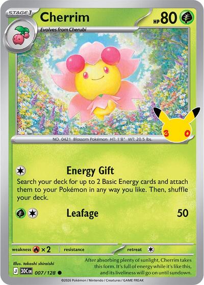 Cherrim - ME: 30th Celebration Pokémon spoiler