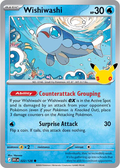 Wishiwashi - ME: 30th Celebration Pokémon spoiler