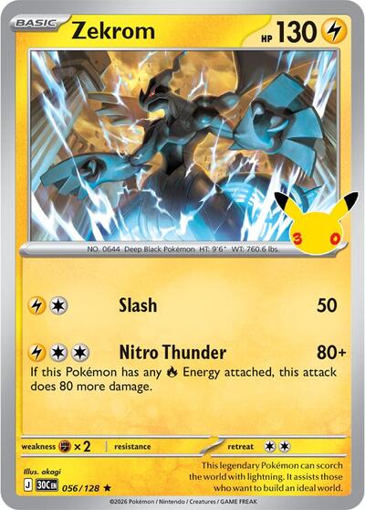 Zekrom - ME: 30th Celebration Pokémon spoiler