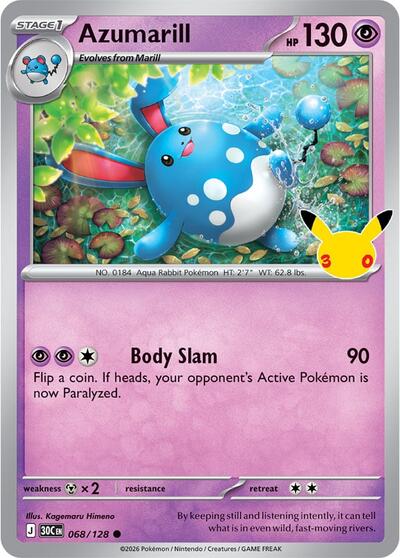 Azumarill - ME: 30th Celebration Pokémon spoiler