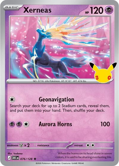 Xerneas - ME: 30th Celebration Pokémon spoiler