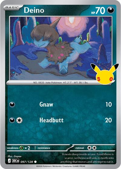 Deino - ME: 30th Celebration Pokémon spoiler