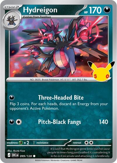 Hydreigon - ME: 30th Celebration Pokémon spoiler