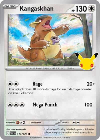 Kangaskhan - ME: 30th Celebration Pokémon spoiler