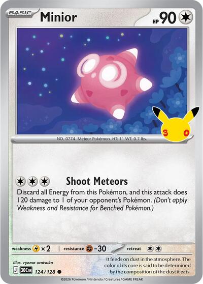 Minior - ME: 30th Celebration Pokémon spoiler